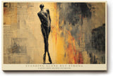 Paul Sinus Wandbild 120x80cm Abstrakte stehende Figur moderne Kunst Poster minimalistisches Menschenbild Kunstdruck Kunstbild für Wohnzimmer Büro Flur Dekoration