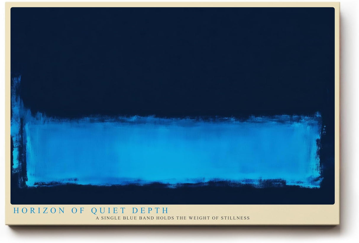 Paul Sinus Wandbild 120x80cm Abstrakter blauer Horizont moderne minimalistische Farbkunst