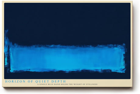 Paul Sinus Wandbild 120x80cm Abstrakter blauer Horizont moderne minimalistische Farbkunst
