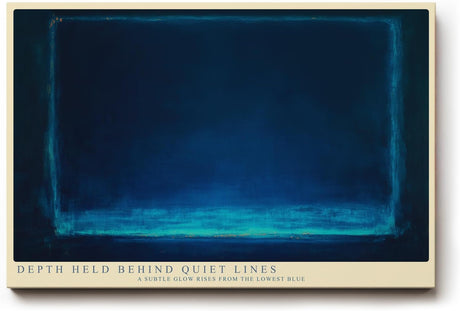 Paul Sinus Wandbild 120x80cm Abstraktes Blaues Rechteck moderne minimalistische Farbkunst