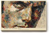 Paul Sinus Wandbild 120x80cm Abstraktes Männerporträt – Künstlerische Collage mit farbintensiver Struktur