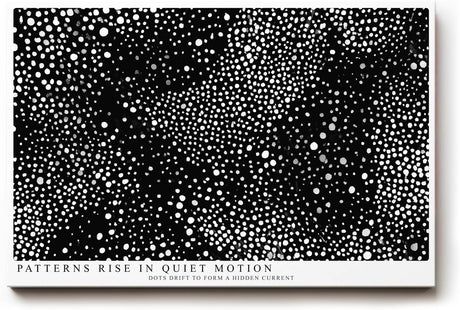 Paul Sinus Wandbild 120x80cm Abstraktes Punktmuster Schwarz Weiss moderne grafische Kunst