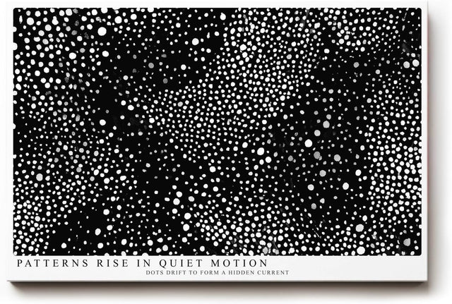 Paul Sinus Wandbild 120x80cm Abstraktes Punktmuster Schwarz Weiss moderne grafische Kunst