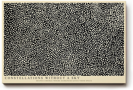 Paul Sinus Wandbild 120x80cm Abstraktes Sternenpunkt Muster Schwarz Weiss moderne grafische Kunst