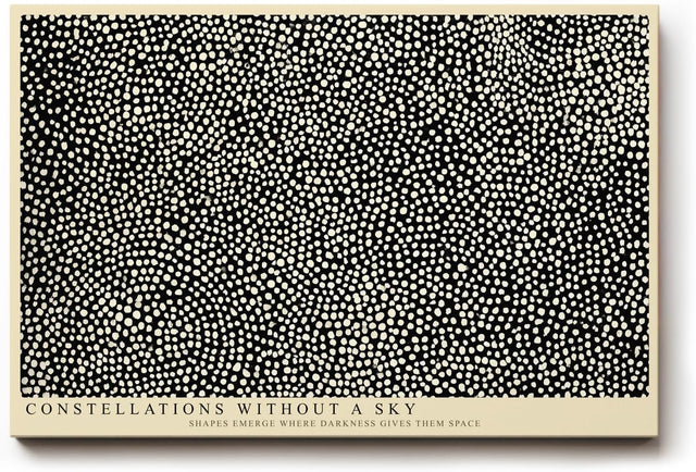 Paul Sinus Wandbild 120x80cm Abstraktes Sternenpunkt Muster Schwarz Weiss moderne grafische Kunst