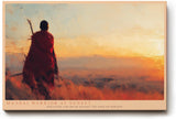Paul Sinus Wandbild 120x80cm Afrikanische Landschaft Maasai Krieger Sonnenuntergang Natur Kunst Wanddekoration Wohnzimmer Schlafzimmer