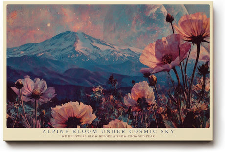 Paul Sinus Wandbild 120x80cm Alpen Landschaft Blumen Berg Natur Kunst Wanddekoration Wohnzimmer Schlafzimmer
