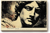 Paul Sinus Wandbild 120x80cm Antike Statue Portrait Moderne Klassische Kunst in Schwarz Gold für Wohnzimmer Büro Flur