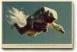 Paul Sinus Wandbild 120x80cm Astronaut im freien Fall moderne Space Kunst futuristische Wanddekoration