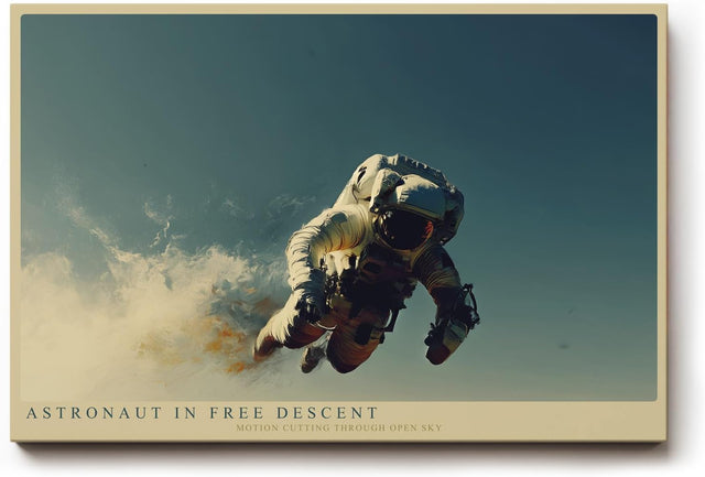 Paul Sinus Wandbild 120x80cm Astronaut im freien Flug moderne Space Fotokunst futuristische Wanddekoration