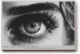 Paul Sinus Wandbild 120x80cm Auge Schwarz Weiss Fotokunst Makro Portrait Kunstmotiv Detailreiche Augenaufnahme mit starker Ausdruckskraft