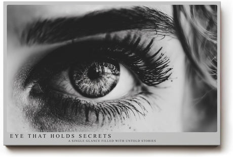 Paul Sinus Wandbild 120x80cm Auge Schwarz Weiss Fotokunst Makro Portrait Kunstmotiv Detailreiche Augenaufnahme mit starker Ausdruckskraft