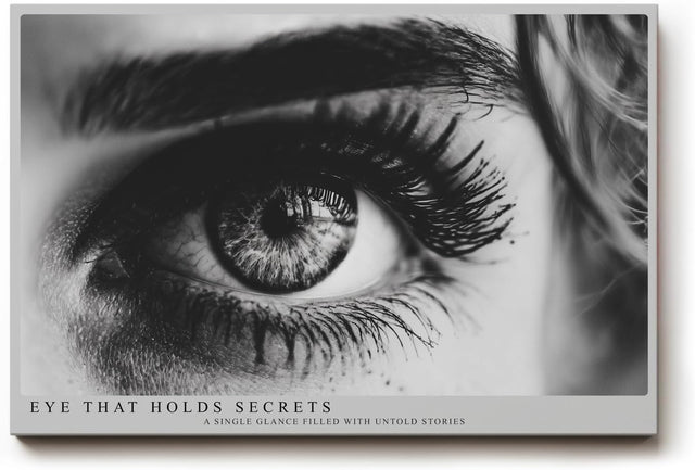 Paul Sinus Wandbild 120x80cm Auge Schwarz Weiss Fotokunst Makro Portrait Kunstmotiv Detailreiche Augenaufnahme mit starker Ausdruckskraft