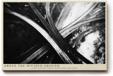 Paul Sinus Wandbild 120x80cm Autobahn Luftaufnahme Abstrakte Linien Schwarz Weiss Fotokunst fuer Wohnzimmer Büro und moderne Lofts
