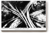 Paul Sinus Wandbild 120x80cm Autobahnkreuz Luftaufnahme Schwarz Weiss Moderne Stadt Fotokunst fuer Wohnzimmer Büro und Loft