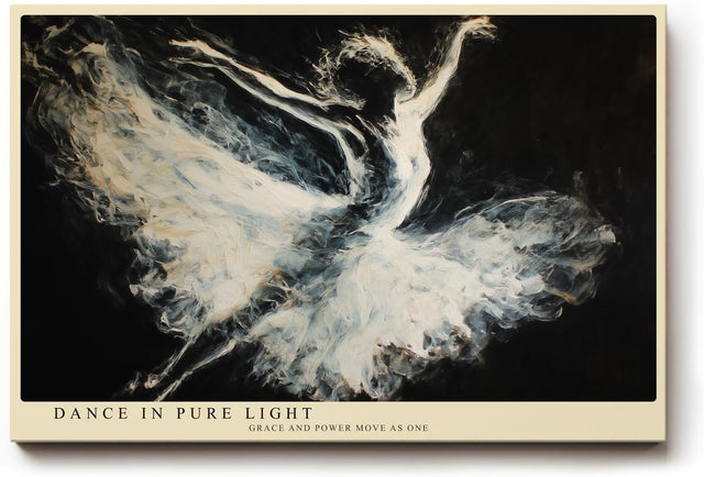 Paul Sinus Wandbild 120x80cm Ballett Taenzerin abstrakte Bewegung moderne Tanz Kunst schwarz weiss elegantes Kunstbild stilvolle Wanddekoration fuer Wohnzimmer Büro