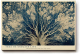 Paul Sinus Wandbild 120x80cm Baum Des Ewigen Lebens Abstrakte Naturkunst LeinWandbild 120x80cm Mystische Baumlandschaft Wanddekoration