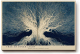 Paul Sinus Wandbild 120x80cm Baum Des Inneren Lichts Abstrakte Naturkunst LeinWandbild 120x80cm Mystische Baumkunst Wanddekoration