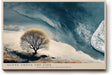 Paul Sinus Wandbild 120x80cm Baum am Meer dramatische Kueste Landschaft moderne Naturfotografie stilvolle Wanddekoration fuer Wohnzimmer Büro
