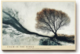 Paul Sinus Wandbild 120x80cm Baum am Meer dramatische Kueste Naturfotografie moderne Landschaft Kunst Wanddekoration fuer Wohnzimmer Büro