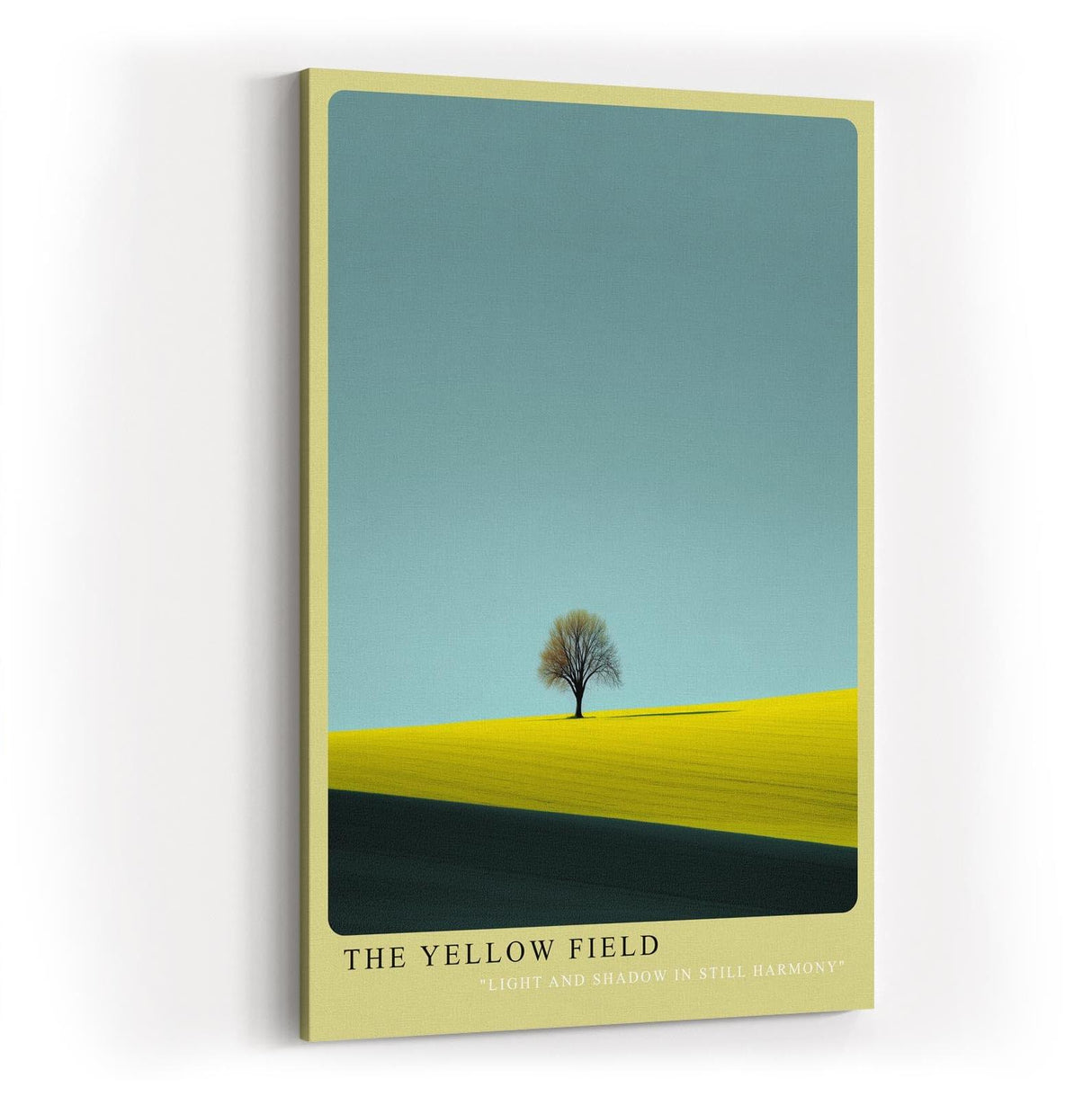 Paul Sinus Wandbild in 40x60cm Baum auf gelbem Feld – minimalistisches Naturmotiv mit klaren Kontrasten für moderne Wohnräume