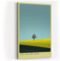 Paul Sinus Wandbild in 40x60cm Baum auf gelbem Feld – minimalistisches Naturmotiv mit klaren Kontrasten für moderne Wohnräume