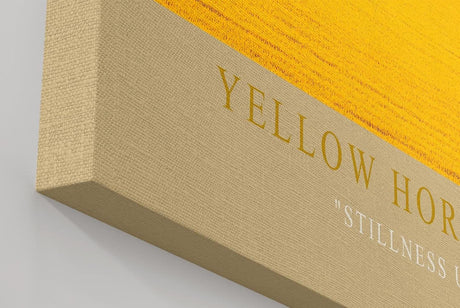 Paul Sinus Wandbild in 40x60cm Baum auf goldgelbem Feld mit Sonne – minimalistisches Landschaftsmotiv für moderne Raumgestaltung