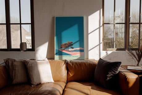 Paul Sinus Wandbild in 40x60cm Bäume zwischen Sanddünen – modernes Naturmotiv mit starkem Farbkontrast