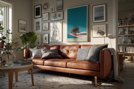 Paul Sinus Wandbild in 40x60cm Bäume zwischen Sanddünen – modernes Naturmotiv mit starkem Farbkontrast