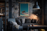 Paul Sinus Wandbild in 40x60cm Bäume zwischen Sanddünen – modernes Naturmotiv mit starkem Farbkontrast
