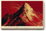 Paul Sinus Wandbild 120x80cm Berg Landschaft modern rot dramatische Bergkunst Kunstdruck grosses Kunstbild starke Wanddekoration fuer Wohnzimmer Büro Flur