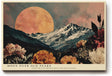 Paul Sinus Wandbild 120x80cm Berge bei Vollmond Landschaft mit Blumen Nachtkunst Wanddekoration Wohnzimmer Schlafzimmer