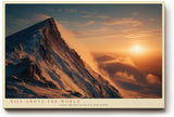 Paul Sinus Wandbild 120x80cm Berglandschaft Gipfel im Morgenlicht epische Naturfotografie schneebedeckter Berg stilvolle Wanddekoration fuer Wohnzimmer Büro