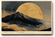 Paul Sinus Wandbild 120x80cm Berglandschaft Mond goldener Himmel moderne Landschaft Kunst Wanddekoration fuer Wohnzimmer Büro
