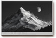 Paul Sinus Wandbild 120x80cm Berglandschaft mit Mond Schwarz Weiss Naturfotografie für Wohnzimmer Büro Flur