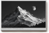 Paul Sinus Wandbild 120x80cm Berglandschaft mit Mond Schwarz Weiss Naturfotografie für Wohnzimmer Büro Flur