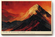 Paul Sinus Wandbild 120x80cm Berglandschaft rot orange moderne Naturkunst dramatischer Himmel Kunstdruck grosses Wandbild 120x80cm kraftvolle Wanddekoration fuer Wohnzimmer Büro