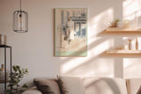 Paul Sinus Wandbild in 40x60cm Berlin Chic Frau im weißen Mantel vor Brandenburger Tor klassische Eleganz auf Leinwand