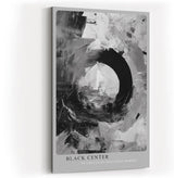 Paul Sinus Wandbild in 40x60cm Black Center – Ausdrucksstarke monochrome Kunst mit dynamischer Kreisform