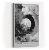Paul Sinus Wandbild in 40x60cm Black Center – Ausdrucksstarke monochrome Kunst mit dynamischer Kreisform