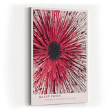 Paul Sinus Wandbild in 40x60cm Blast Point Abstrakte Explosion in Rot, Schwarz und Weiß