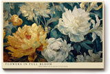 Paul Sinus Wandbild 120x80cm Blumen In Voller Blüte Florale Kunst LeinWandbild 120x80cm Elegante Blumen Wanddekoration