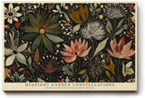 Paul Sinus Wandbild 120x80cm Blumen Nachtgarten botanische Illustration moderne Natur Kunst Wanddekoration Wohnzimmer Schlafzimmer