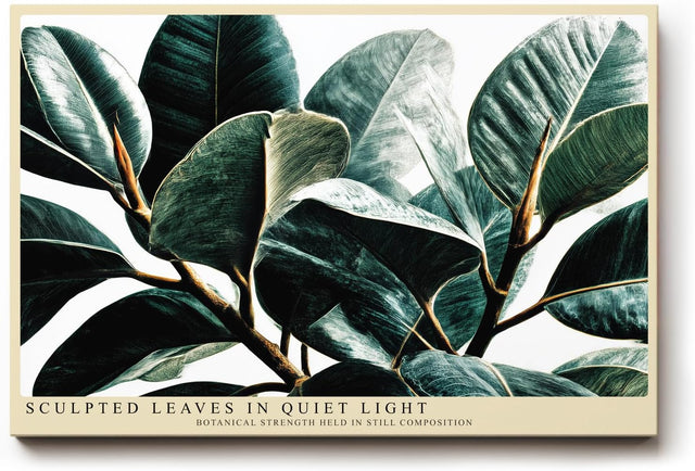 Paul Sinus Wandbild 120x80cm Botanische Blaetter modern Pflanzen Kunst Wanddekoration gruene Natur Wohnzimmer Schlafzimmer