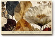 Paul Sinus Wandbild 120x80cm Botanische Blumen und Blätter Komposition Natur Kunst in Beige Braun und Creme für Wohnzimmer Schlafzimmer und Büro