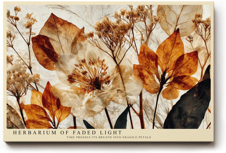 Paul Sinus Wandbild 120x80cm Botanische Komposition mit getrockneten Pflanzen Elegante Naturkunst in warmen Erdtoenen