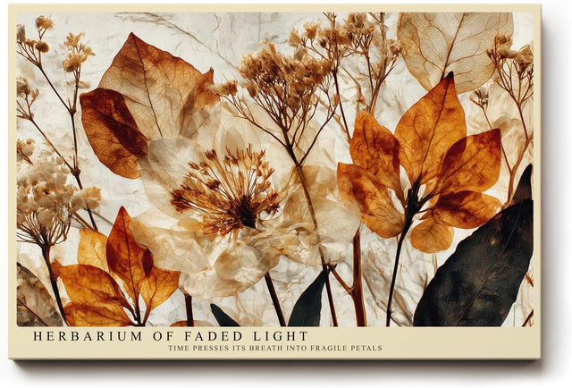 Paul Sinus Wandbild 120x80cm Botanische Komposition mit getrockneten Pflanzen Elegante Naturkunst in warmen Erdtoenen