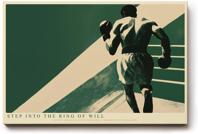 Paul Sinus Wandbild 120x80cm Boxer im Ring dynamische Sportkunst mit kraftvoller Bewegung fuer moderne Wohnräume