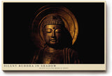 Paul Sinus Wandbild 120x80cm Buddha Statue Spirituelle Kunst Goldene Meditation Figur Zen Kunstdruck Poster Grosse Wanddekoration fuer Wohnzimmer Schlafzimmer Meditationraum