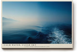 Paul Sinus Wandbild 120x80cm Calm Water Clear Sky Ruhige Meereslandschaft mit Horizont Blaues Meer Natur Kunst fuer Wohnzimmer Schlafzimmer und Büro